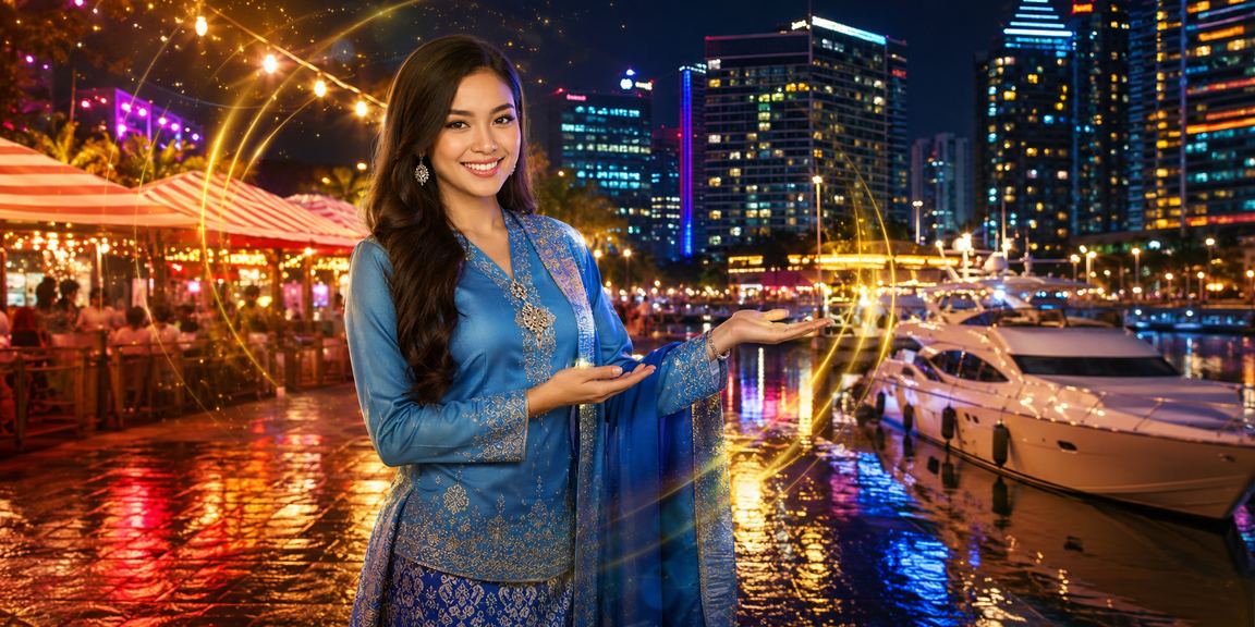 Pengguna berbaju kurung di Petaling Jaya mengakses loteri dalam talian ss16 dari telefon